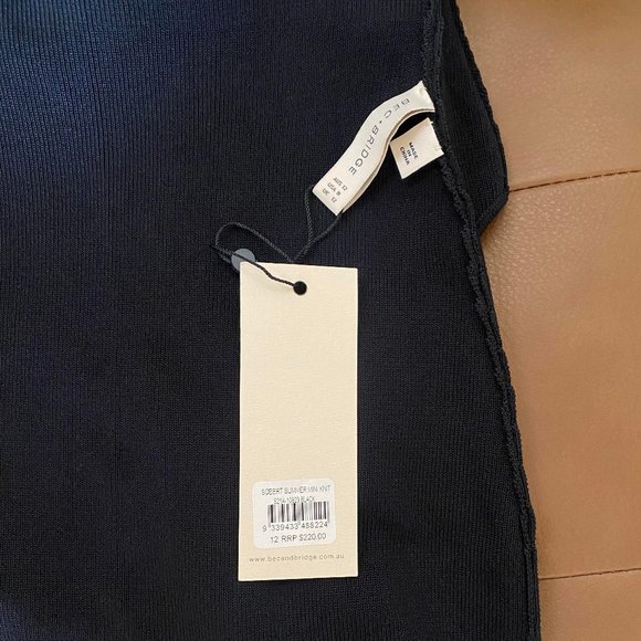 Bec & Bridge Sorbet Summer Mini Knit Dress - Black - Picture 3 of 5